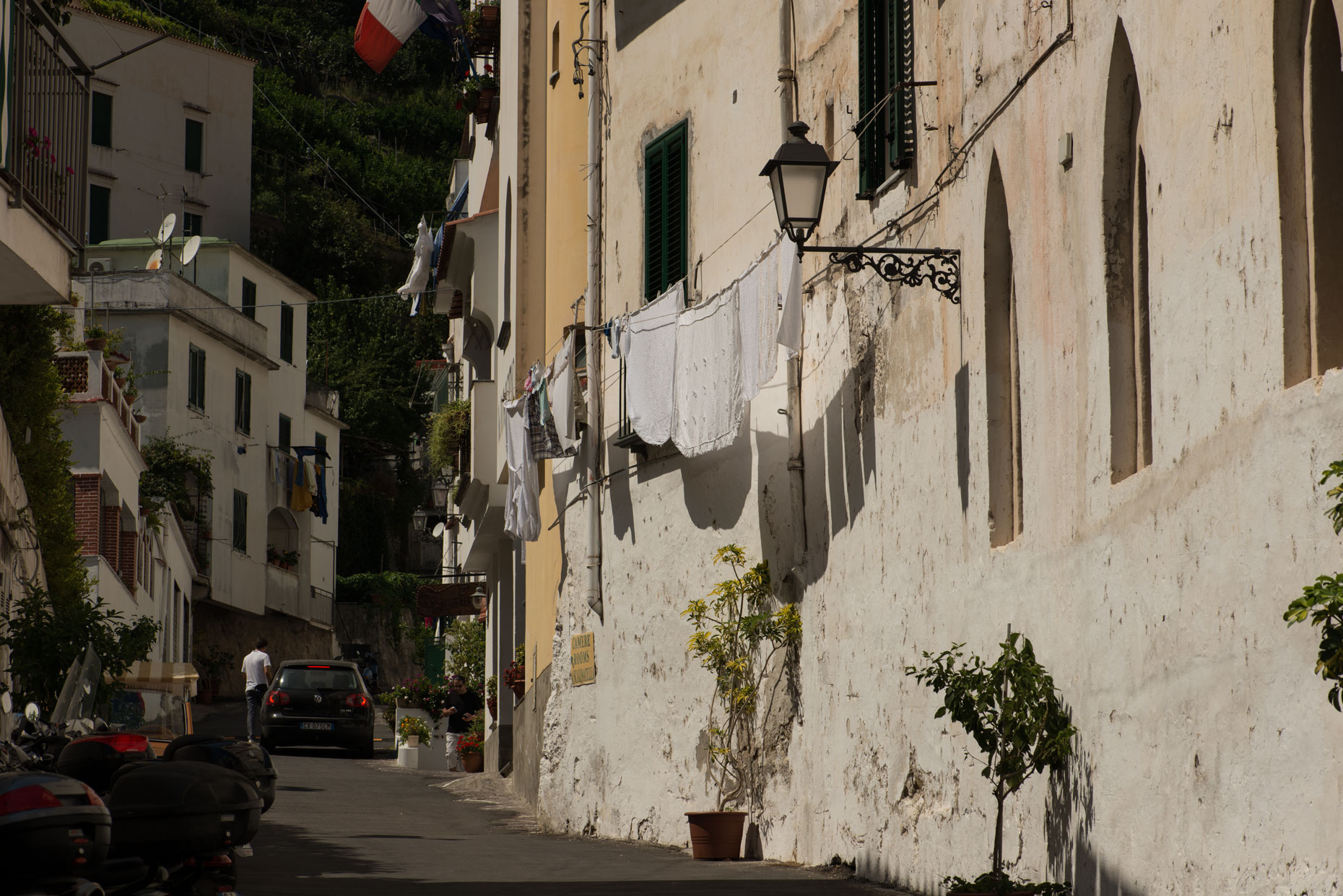 Fine Art street scene in Amalfi Italy